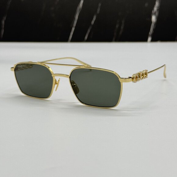 NEW GUCCI SUNGLASSES GOLD UNISEX EYEWEAR GUCCI GG1804S 001 main image 13